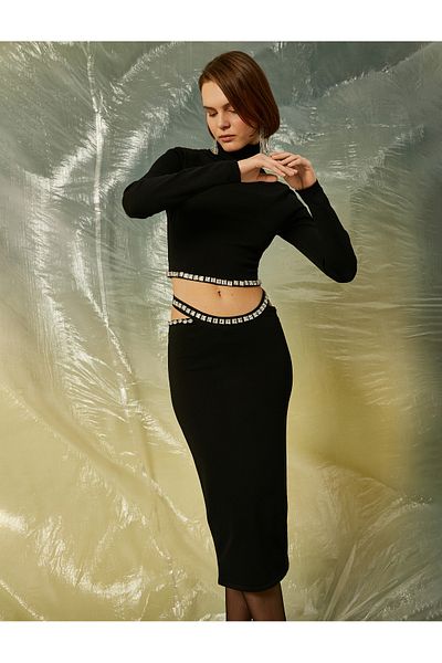 Koton Pulover crop cu detaliu în piatră