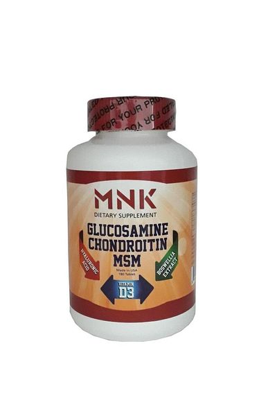 Mnk Glucosamine Chondroitin Msm Vit D3 180 Tablets