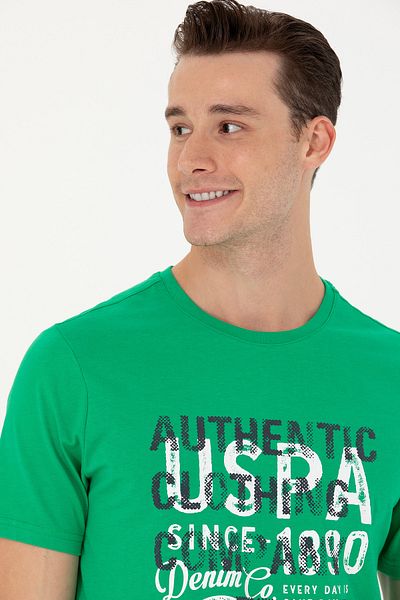 U.S. Polo Assn. Ανδρικό πράσινο μπλουζάκι 50263282 -VR054
