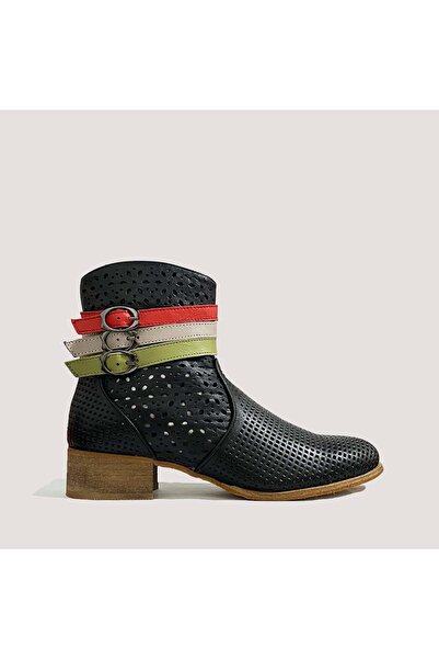 Venüs Women's leather summer boot 1810624y - black - 38