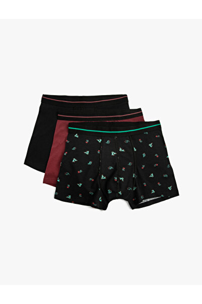 Koton Set boxer din bumbac 3 piese imprimat cactus