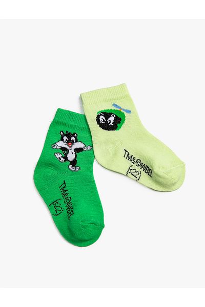 Koton 2 Pack Sylvester And Tweety Printed Socks Licensed
