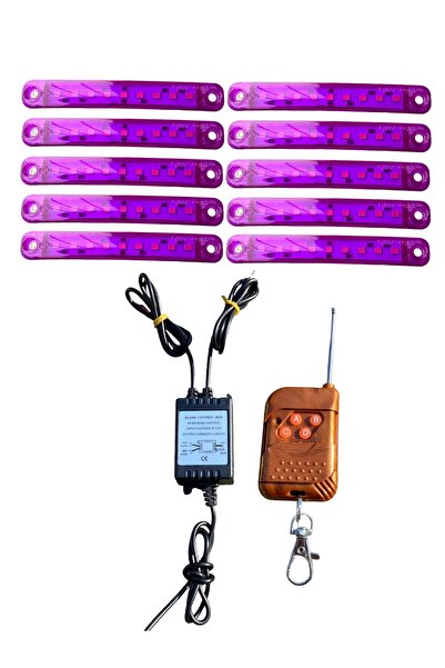 E.K.Tuning Uzaktan Kumandalı 9 Ledli 10 Adet Parmak Led Mor