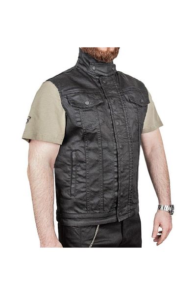 The Biker Jeans سترة TheBikerJeans باللون الأسود من قماش الدنيم للدراجات النارية