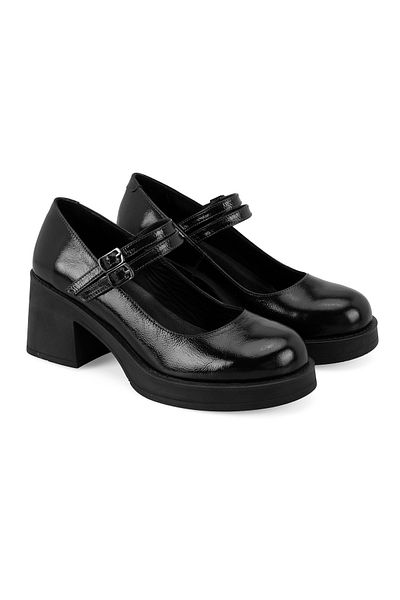 Desa Luisa Black Women's Heeled Mary Jane Leather Classic Shoes