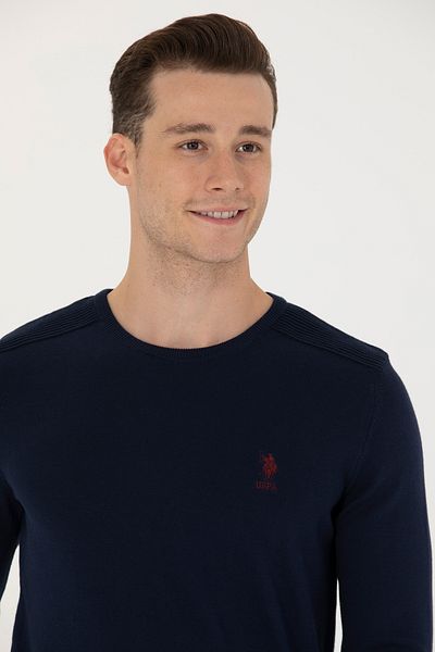 U.S. Polo Assn. Мъжки тъмносин базов пуловер 50269003 -Vr033