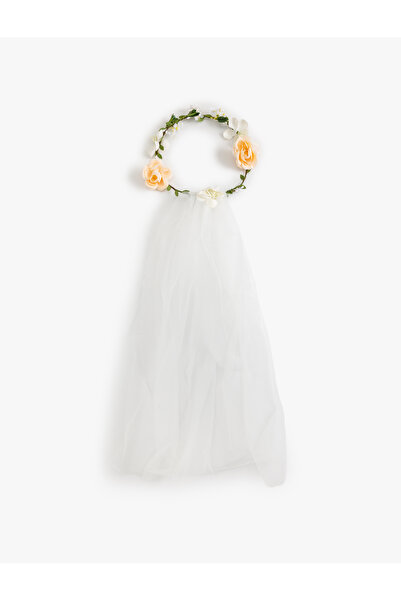 Koton Floral Crown Tulle Detailed
