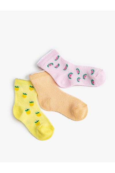 Koton 3 Piece Socks Set Fruit Themed