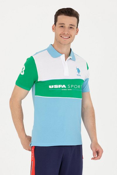 U.S. Polo Assn. تيشيرت رجالي تركواز - موديل 50263436 -VR093