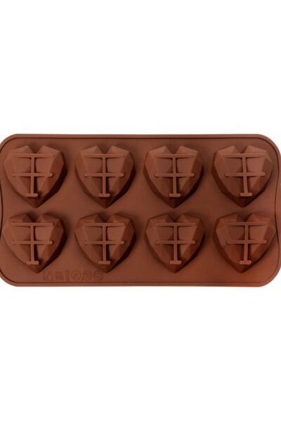 Tinky Winky قالب كعكة الشوكولاتة إيبوكسي على شكل قلب من السيليكون الماسي