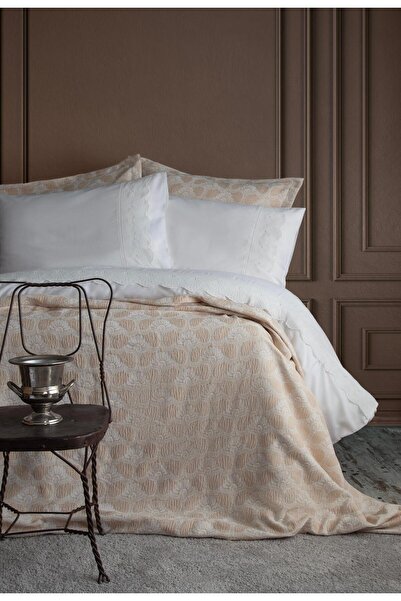 Apricitas HOME طقم غطاء لحاف سرير مزدوج مدريد بيج