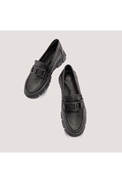 Mammamia 3165 Kadın Deri Casual Ayakkabı - Siyah - 39