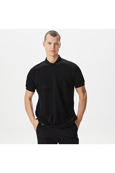 Nautica Erkek Siyah Classic Fit Kısa Kollu Polo