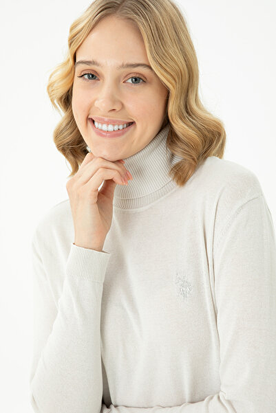 U.S. Polo Assn. Kadın Taş Balıkçı Yaka Basic Kazak 50269012-VR049