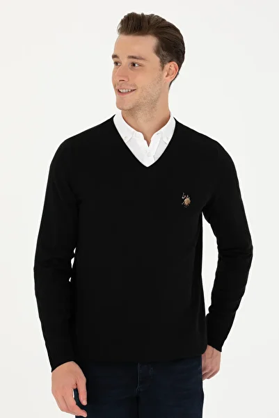 U.S. Polo Assn. Men's Black Basic Sweater 50269006 -Vr046