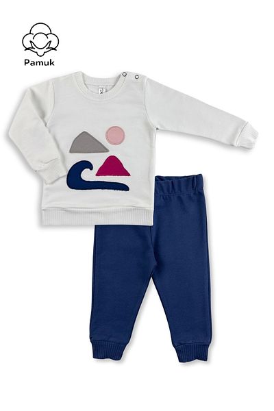 difa kids Unisex Baby Embroidered Geometric Design Seasonal Suit - Girls and Boys