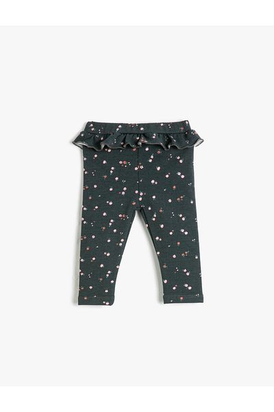 Koton Leggings Bumbac Floral Volanat