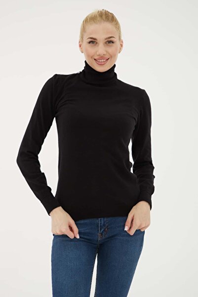 Fashion Friends Pulover cu gât negru