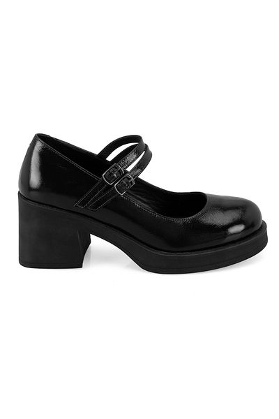 Desa Luisa Black Women's Heeled Mary Jane Leather Classic Shoes