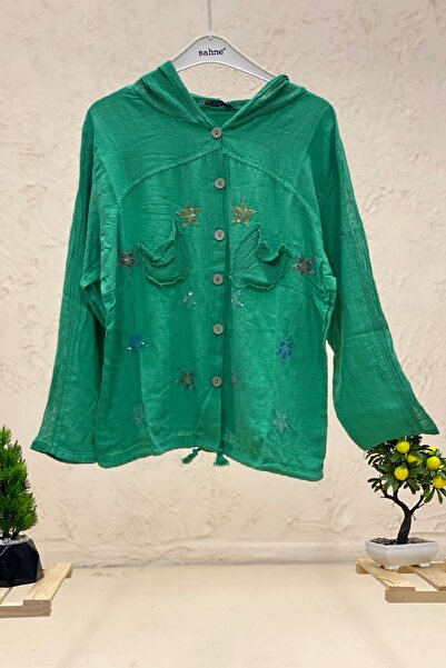 sahnemoda Дълга риза с дълги ръкави и качулка с качулка