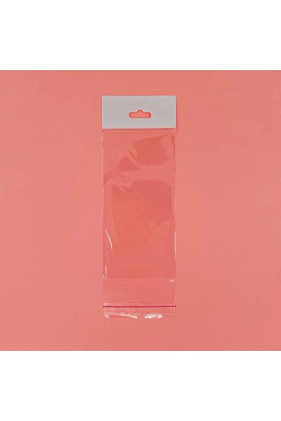 Nisma 500 Pieces OPP Bags 8x25 with Strap and Tape