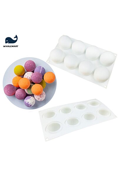 Genel Markalar Silikon Kek Pasta Sabun Ve Mum Kalıbı Küre Şekilli 8'li