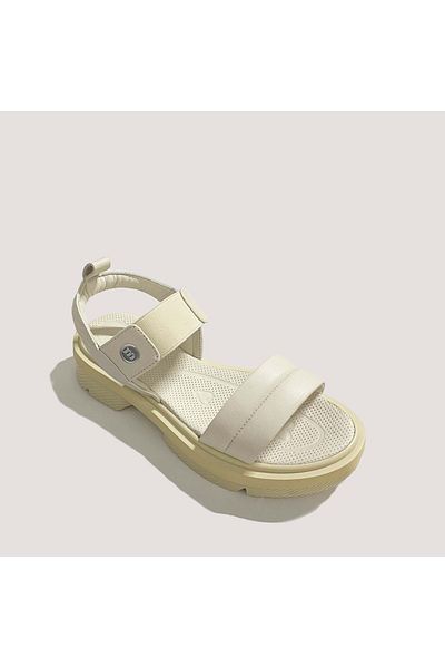 Mammamia 1020 Women's Leather Sandals - White - 37