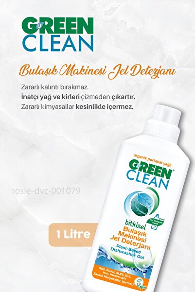 Green Clean Yağ Çözücü 5 lt, Bulaşık Makinesi Deterjanı 1 lt, Çok Amaçlı Temizleyici 1lt ve ROSIE
