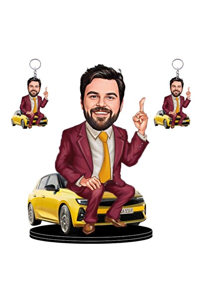 wonderlike Kişiye Özel Araba Figürlü Bay3 2 Adet Anahtarlık Hediyeli 3d Ahşap...