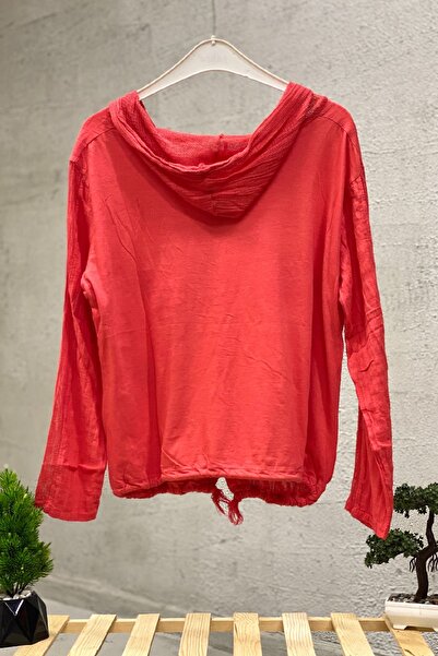 sahnemoda Long Sleeve Starry Linen Shirt - Hooded Detail