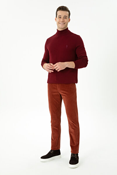 U.S. Polo Assn. Men's Burgundy Basic Sweater 50269007 -Vr014