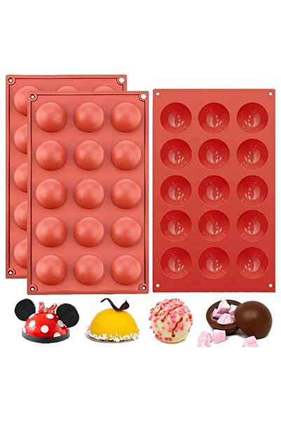 Tinky Winky Silicone Cake Hemisphere - Diameter: 5 Cm, Set of 15