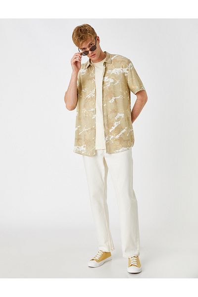 Koton Patterned Short Sleeve Shirt