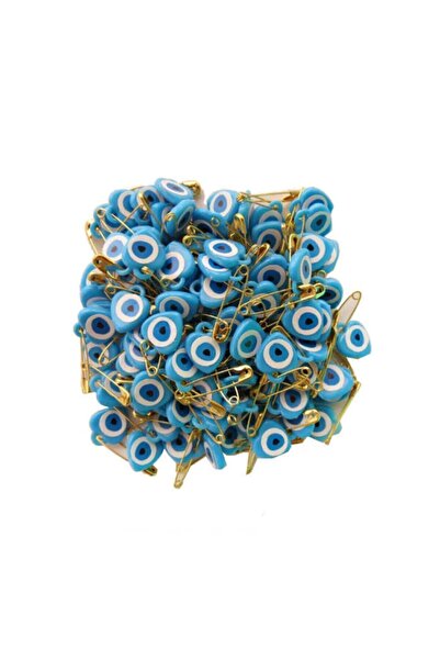 ELITETIME Χάντρες κακοφυλαχτού με κίτρινη ασφαλειοβελόνα και μπλε χάντρες 50 ...