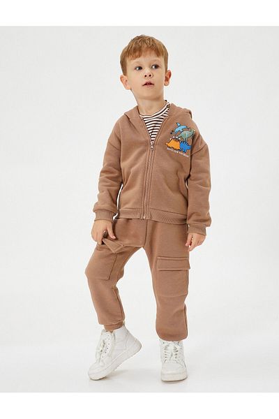 Koton Cotton Blended Jogger Sweatpants - Pockets and Waist Ties
