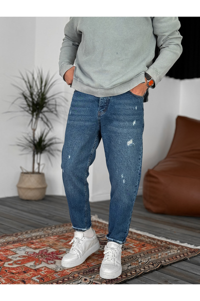 BYBASICMAN Blue Ripped Boyfriend Ke-205/453/181