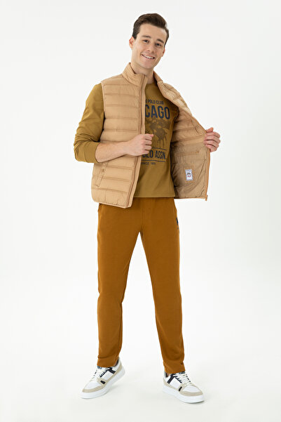 U.S. Polo Assn. Ανδρικό γιλέκο άμμου 50269098-VR085