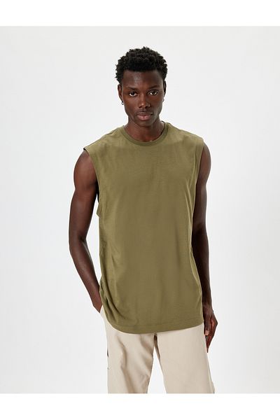 Koton Baumwoll-Tanktop mit Rundhalsausschnitt – ärmelloses Basic-Modell