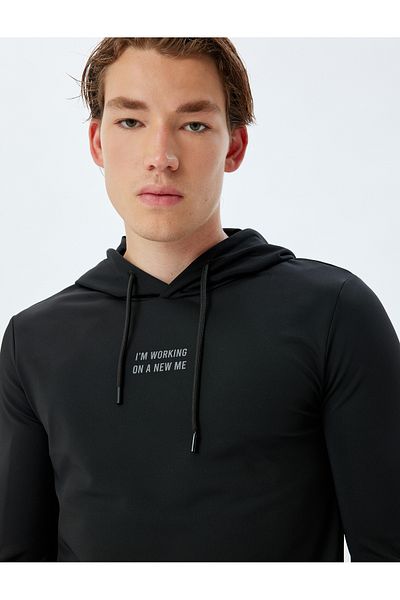 Koton Αθλητικό φούτερ Interlock Fabric Hooded Slogan