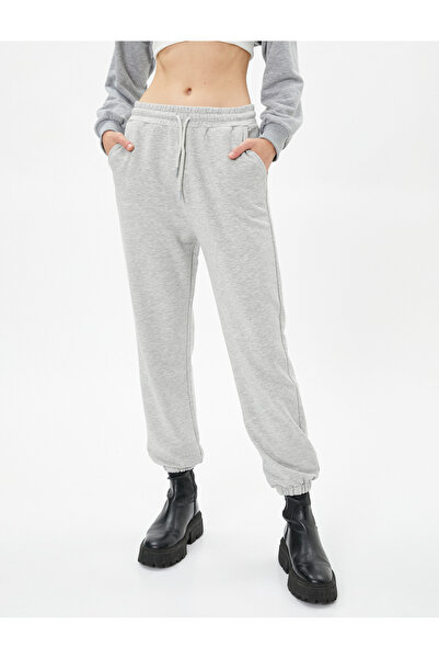 Koton Bavlněné tepláky Jogger - šněrování v pase