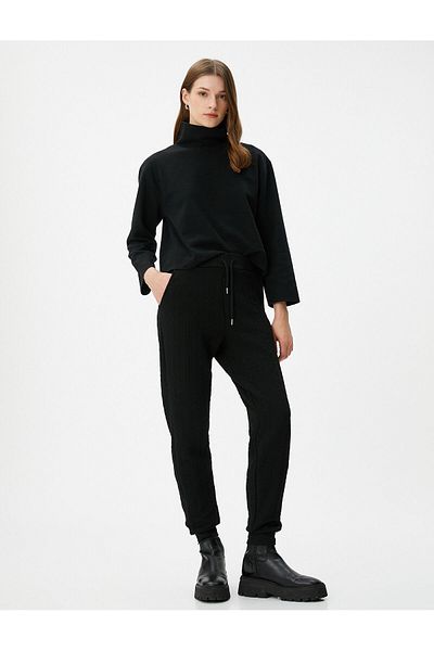 Koton Jogger-Jogginghose mit strukturierter Taille und Tasche