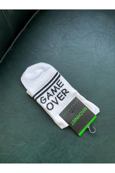 BYBASICMAN White Game Over Socks