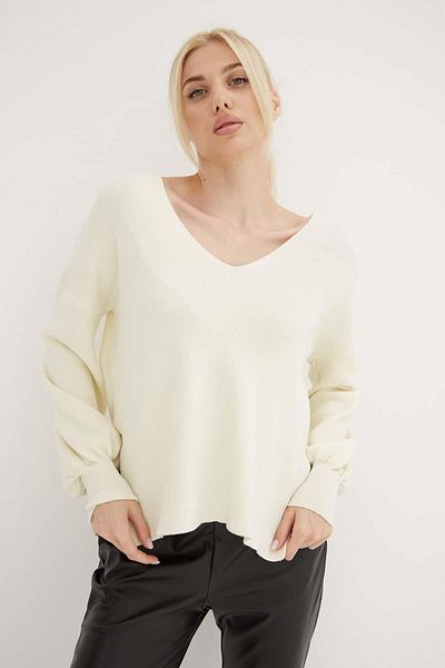 Fashion Friends V Neck Sweater Ecru