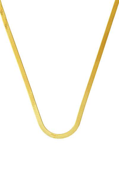 Bilezikci Ezme Zincir Kolye 14 Ayar Altın (2 mm Enli) 45 cm.