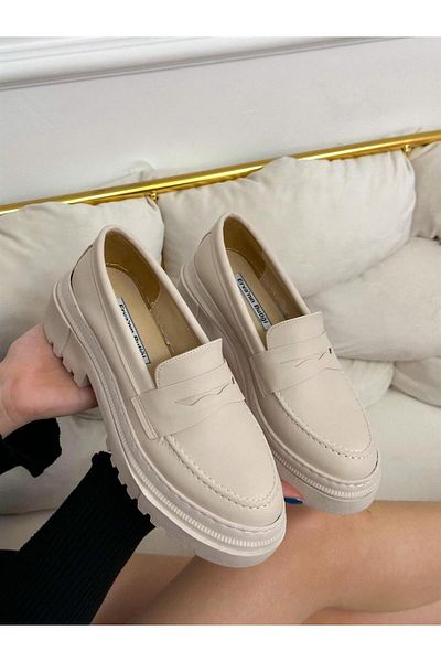 ERVANIN BUTİĞİ Beige Skin (clay) Women's Loafer