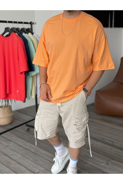 BYBASICMAN Thin Oversize Basic T-Shirt with Melon Inside Res-3014