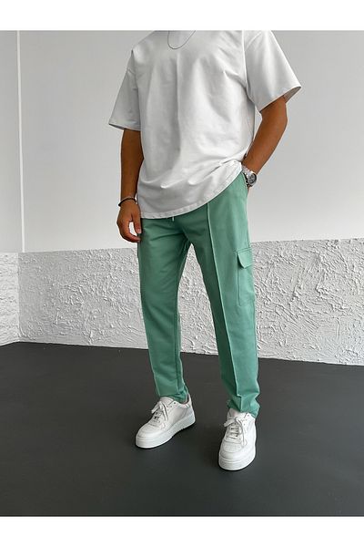 BYBASICMAN Green Stitched Cargo Φούτερ B-3042
