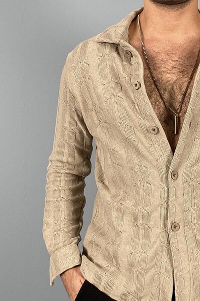 Alışveriş Sokağı Μπλούζα με μακρύ μανίκι σε oversized γραμμή με ζακάρ πλέξη