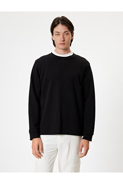 Koton Φούτερ Crew Neck Basic μακρυμάνικο βαμβακερό ύφασμα Interlock