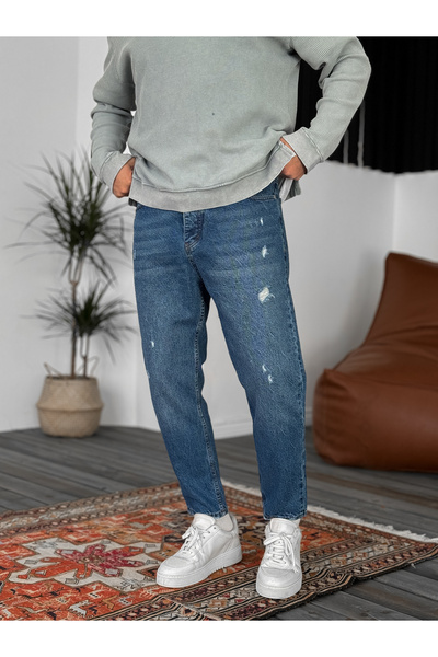 BYBASICMAN Blue Ripped Boyfriend Ke-205/453/181